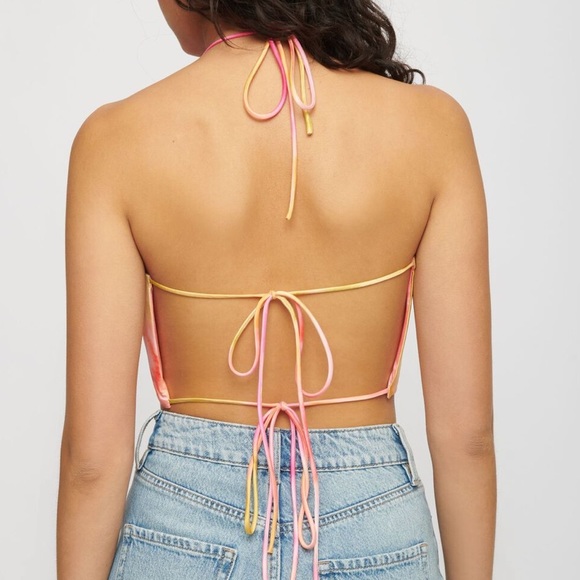 Cowlneck Open Back Crop Cami - Picture 2 of 3